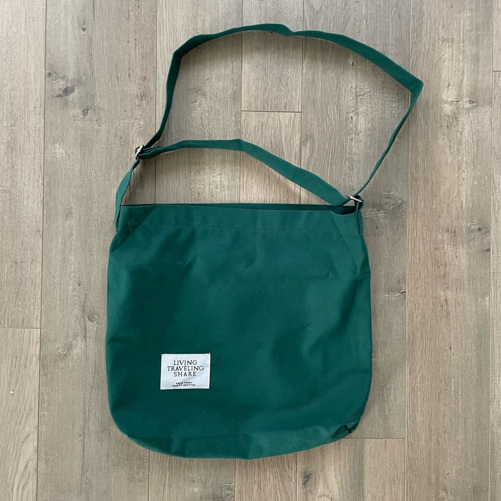 Super Cute Teal Canvas Bag with Luggage Tag NWOT